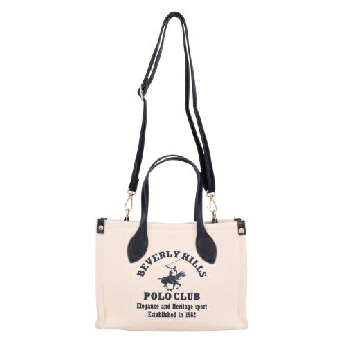 ビバリーヒルズポロクラブ トートバッグ レディース ネイビー BEVERLY HILLS POLO CLUB BH2014N キナリ/ネイビー