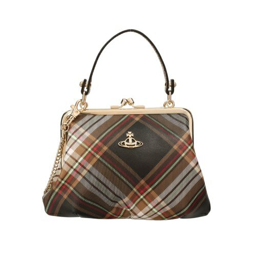 ヴィヴィアンウエストウッド ハンドバッグ レディース マルチカラー Vivienne Westwood 52020003U S001K D101 TARTAN BROWN/BLACK