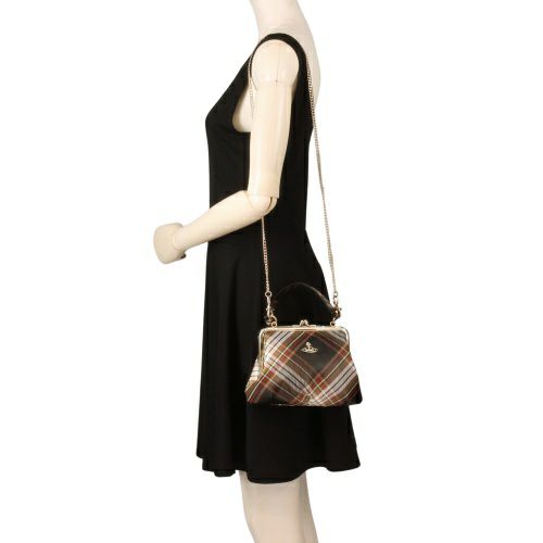 ヴィヴィアンウエストウッド ハンドバッグ レディース マルチカラー Vivienne Westwood 52020003U S001K D101 TARTAN BROWN/BLACK