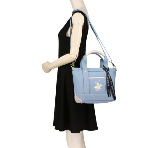 ビバリーヒルズポロクラブ ハンドバッグ レディース ブルー BEVERLY HILLS POLO CLUB BH1006N BL/BL/WH