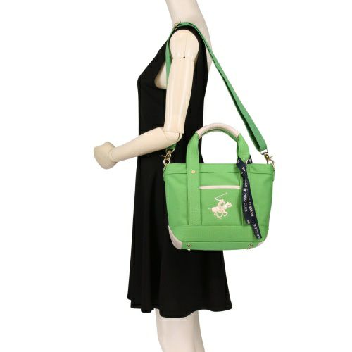 ビバリーヒルズポロクラブ ハンドバッグ レディース グリーン BEVERLY HILLS POLO CLUB BH1006N GRN/GRN/WH