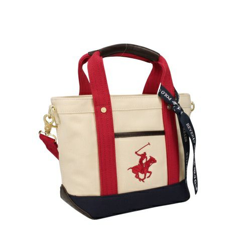 ビバリーヒルズポロクラブ ハンドバッグ レディース レッド BEVERLY HILLS POLO CLUB BH1006N WH/RED/RED