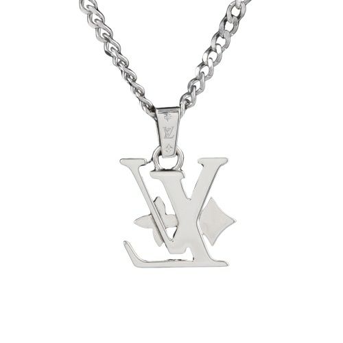 ルイヴィトン ネックレス ペンダント・モノグラム ロウ シルバー LOUIS VUITTON M02254