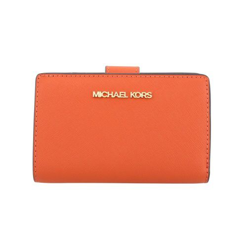 マイケルコース 二つ折り財布 レディース ジェット セット トラベル レザー ビルフォールド ジップ コインウォレット オレンジ MICHAEL KORS 35F7GTVF2L RED CLAY