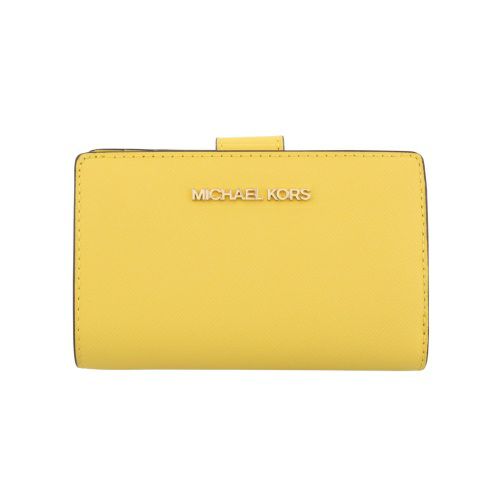 マイケルコース 二つ折り財布 レディース ジェット セット トラベル レザー ビルフォールド ジップ コインウォレット イエロー MICHAEL KORS 35F7GTVF2L DAISY YELLOW