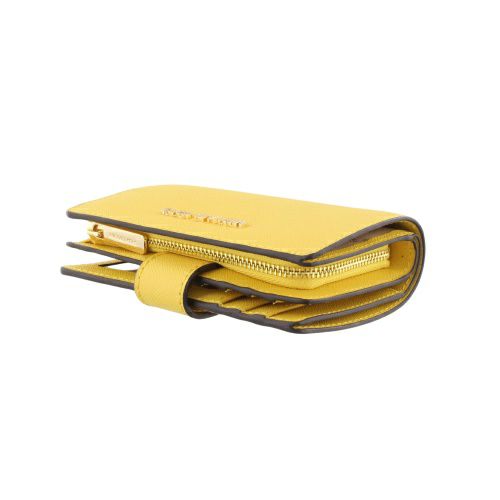 マイケルコース 二つ折り財布 レディース ジェット セット トラベル レザー ビルフォールド ジップ コインウォレット イエロー MICHAEL KORS 35F7GTVF2L DAISY YELLOW