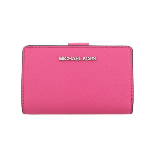 マイケルコース 二つ折り財布 レディース ジェット セット トラベル レザー ビルフォールド ジップ コインウォレット ピンク MICHAEL KORS 35R4STVF6L DRAGONFRUIT