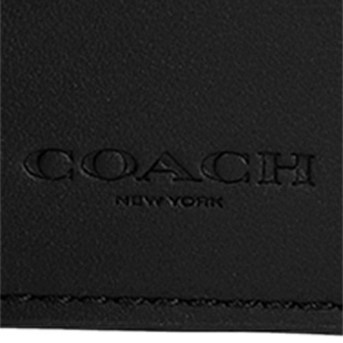 コーチ アウトレット キーケース メンズ ファイブ リング キー ケース・シグネチャー キャンバス ブラック COACH OUTLET CAR00 QBMI5 チャコール/ブラック
