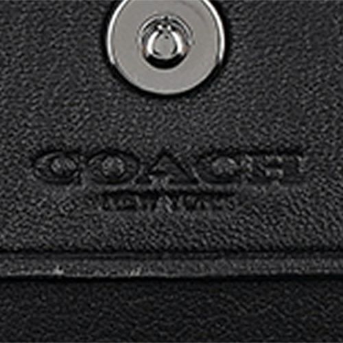 コーチ アウトレット コインケース メンズ フォールデッド コイン ケース・シグネチャー キャンバス ブラック COACH OUTLET CW360 QBMI5 チャコール/ブラック