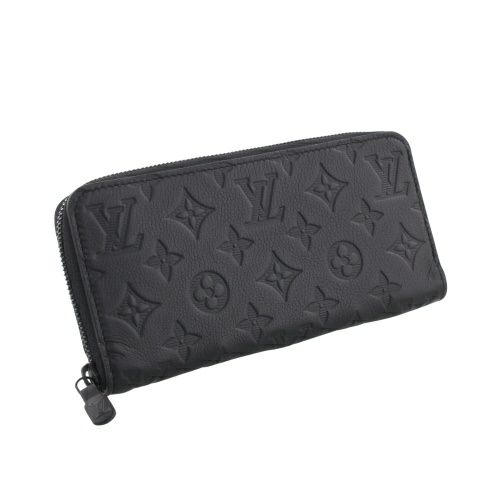 ルイヴィトン 長財布 メンズ モノグラム・シャドウ ジッピーウォレット・ホリゾンタル ブラック LOUIS VUITTON M80333
