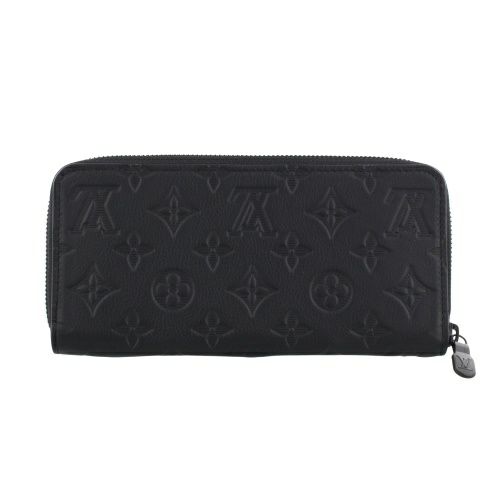 ルイヴィトン 長財布 メンズ モノグラム・シャドウ ジッピーウォレット・ホリゾンタル ブラック LOUIS VUITTON M80333