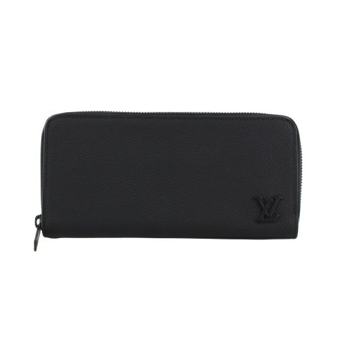 ルイヴィトン 長財布 メンズ アエログラム ジッピーウォレット・ホリゾンタル ブラック LOUIS VUITTON M80334