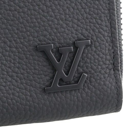 ルイヴィトン 長財布 メンズ アエログラム ジッピーウォレット・ホリゾンタル ブラック LOUIS VUITTON M80334