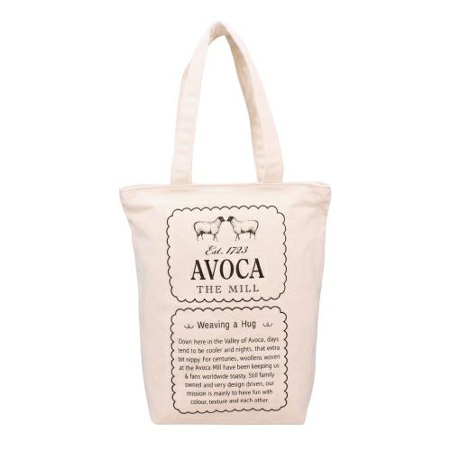 アヴォカ トートバッグ レディース ホワイト AVOCA ACT-001 003 Label