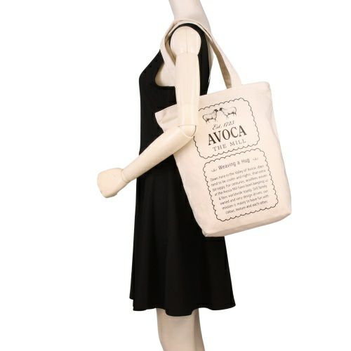 アヴォカ トートバッグ レディース ホワイト AVOCA ACT-001 003 Label