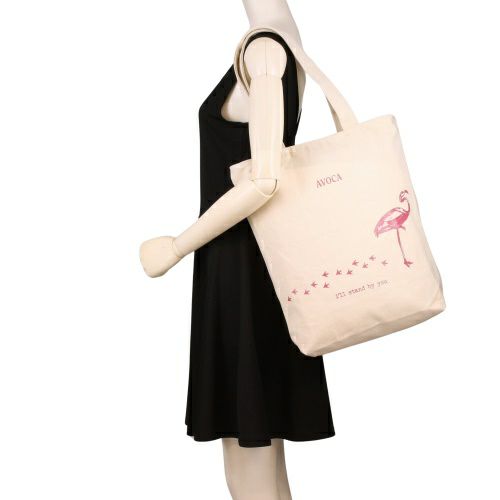 アヴォカ トートバッグ レディース ホワイト AVOCA ACT-001 010 Flamingo