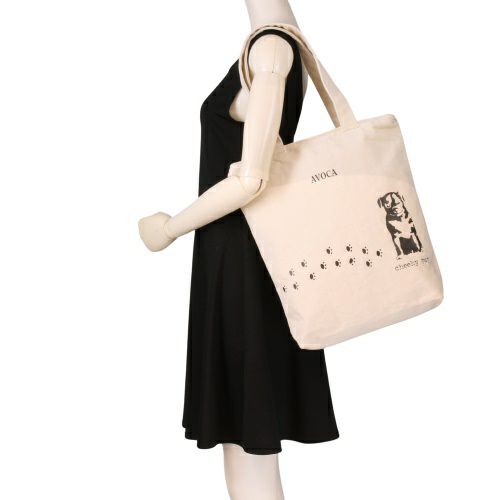 アヴォカ トートバッグ レディース ホワイト AVOCA ACT-001 011 Dog