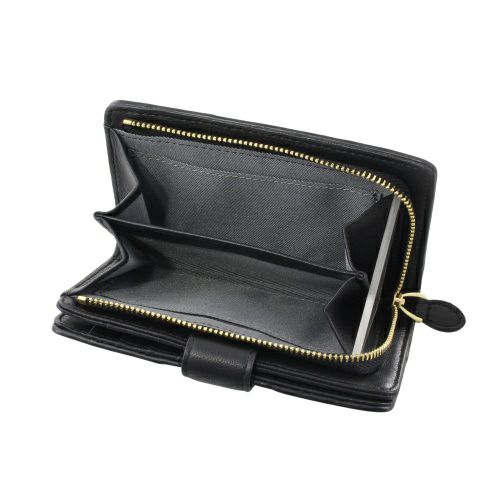 ピュア モエナ 二つ折り財布 レディース ブラック Pua Moena PUMPM50663BK BLACK