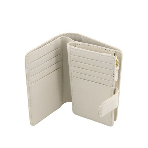 ピュア モエナ 二つ折り財布 レディース ベージュ Pua Moena PUMPM50663ECB Ecru Beige