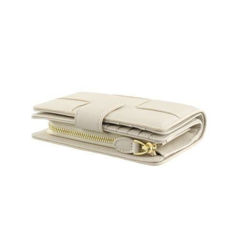 ピュア モエナ 二つ折り財布 レディース ベージュ Pua Moena PUMPM50663ECB Ecru Beige