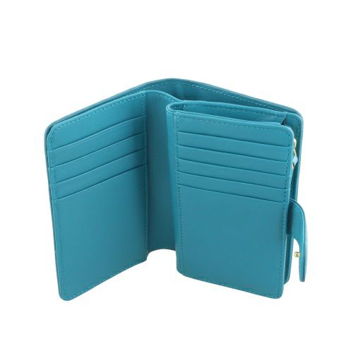 ピュア モエナ 二つ折り財布 レディース ブルー Pua Moena PUMPM50663TBL Turquoise blue