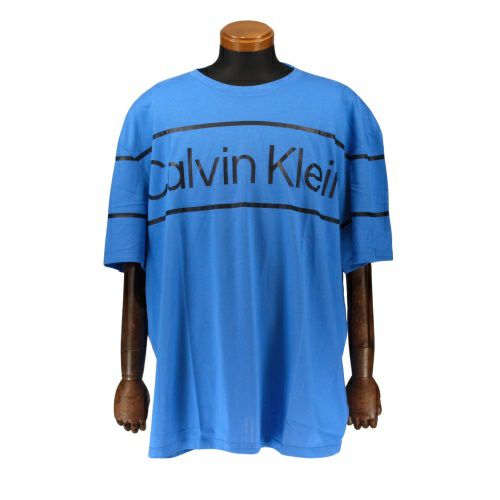 カルバンクライン Tシャツ メンズ TRAVELING LOGO TEE-RELAXED FIT ブルー Calvin Klein 40HM803 BU XLサイズ
