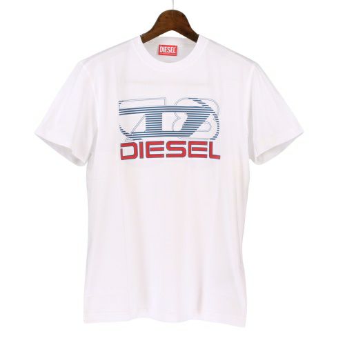 ディーゼル Tシャツ メンズ T-DIEGER-K74 ホワイト DIESEL A12502 0GRAI 100 Mサイズ