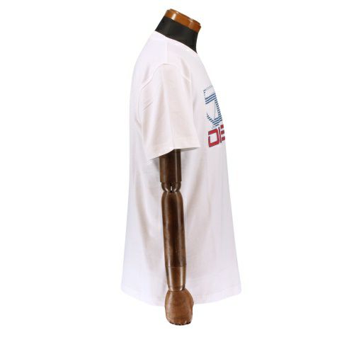ディーゼル Tシャツ メンズ T-DIEGER-K74 ホワイト DIESEL A12502 0GRAI 100 Mサイズ