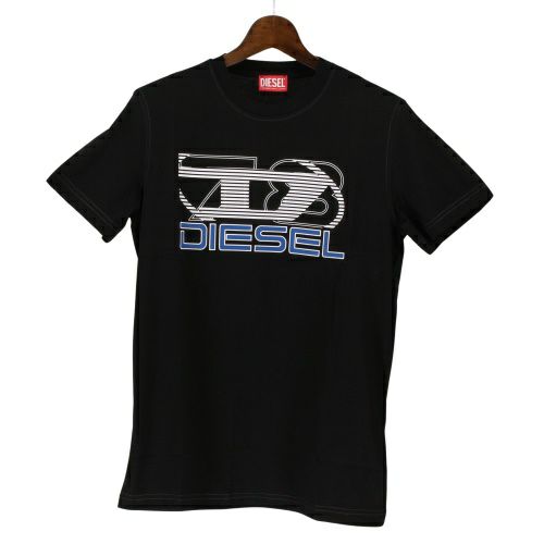 ディーゼル Tシャツ メンズ T-DIEGER-K74 ブラック DIESEL A12502 0GRAI 9XX Mサイズ