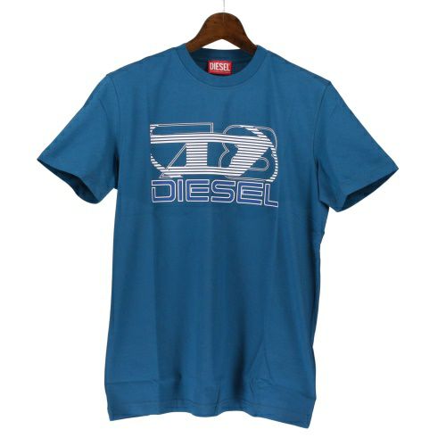 ディーゼル Tシャツ メンズ T-DIEGER-K74 ブルー DIESEL A12502 0GRAI 10NT ターコイズ XLサイズ
