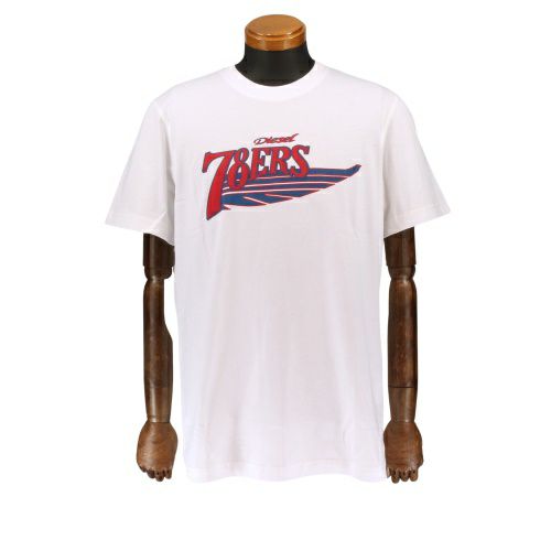 ディーゼル Tシャツ メンズ T-DIEGER-K75 ホワイト DIESEL A12503 0GRAI 100 Mサイズ