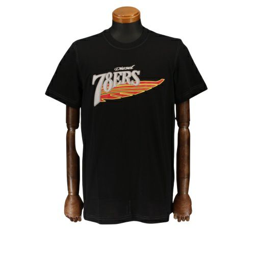 ディーゼル Tシャツ メンズ T-DIEGER-K75 ブラック DIESEL A12503 0GRAI 9XX Mサイズ