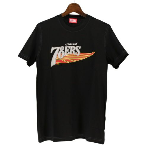 ディーゼル Tシャツ メンズ T-DIEGER-K75 ブラック DIESEL A12503 0GRAI 9XX Lサイズ