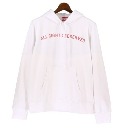 ディーゼル パーカー メンズ S-GINN-HOOD-K39 ホワイト DIESEL A12515 0HAYT 100 Mサイズ