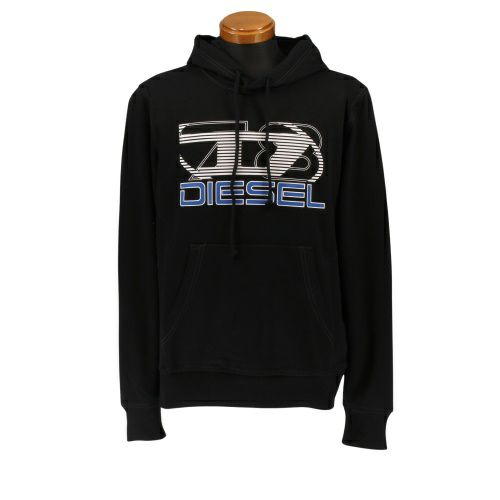 ◉新品　ディーゼル　パーカー　160 ディーゼル DIESEL ロゴプリントパーカー （BLACK
