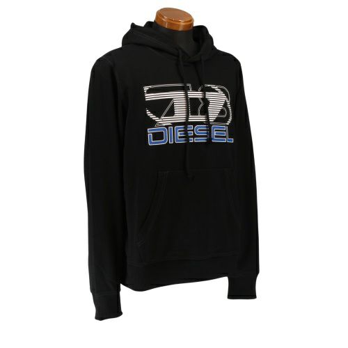 ディーゼル パーカー メンズ S-GINN-HOOD-K40 ブラック DIESEL A12516 0HAYT 9XX Lサイズ