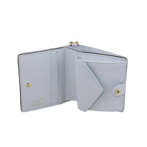 ルイヴィトン 二つ折り財布 モノグラム ポケットウォレット・LV チャーム ブラウン LOUIS VUITTON M14613 アズールブルー