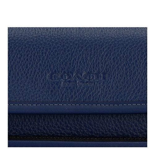 未使用 コーチ サリバン ボディバッグ ショルダーバッグ レザー スキー 青 COACH（コーチ） ショルダーバッグ レザー サリバン フラップ クロス