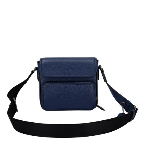 コーチ アウトレット ショルダーバッグ メンズ サリバン フラップ クロスボディ バッグ ブルー COACH OUTLET CY800 QBDEB ディープブルー