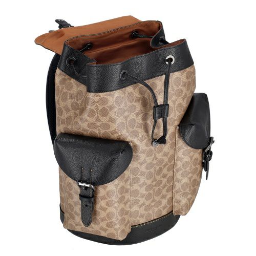 コーチ アウトレット バックパック メンズ ワーナー バックパック・シグネチャー キャンバス ブラウン COACH OUTLET CW211 QBNRX タン/ブラック