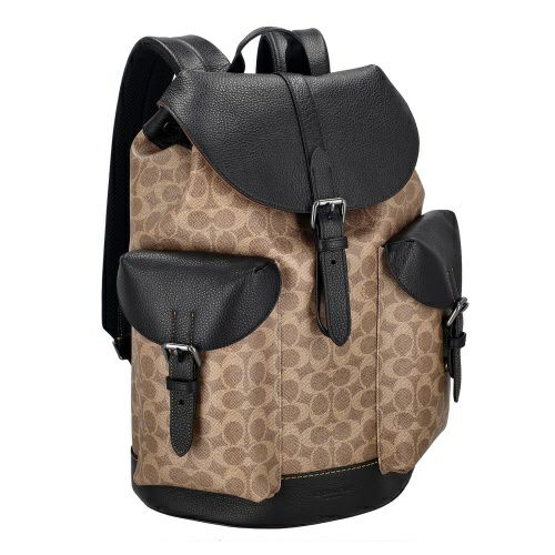 コーチ アウトレット バックパック メンズ ワーナー バックパック・シグネチャー キャンバス ブラウン COACH OUTLET CW211 QBNRX タン/ブラック