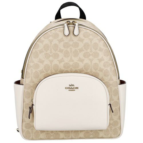 コーチ アウトレット バックパック レディース シグネチャー コート バックパック ホワイト COACH OUTLET CZ176 IMXDM サンド/チョーク