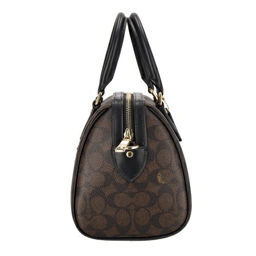 コーチ アウトレット ハンドバッグ レディース ローアン サッチェル バッグ・シグネチャー キャンバス ブラウン COACH OUTLET CV961 IMXAQ ウォルナット/ブラック