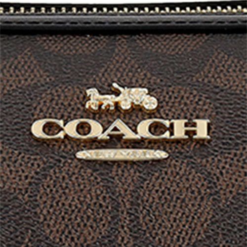 コーチ アウトレット ハンドバッグ レディース ローアン サッチェル バッグ・シグネチャー キャンバス ブラウン COACH OUTLET CV961 IMXAQ ウォルナット/ブラック