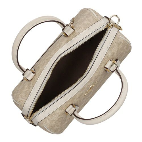 コーチ アウトレット ハンドバッグ レディース ローアン サッチェル バッグ・シグネチャー キャンバス ホワイト COACH OUTLET CV961 IMXDM サンド/チョーク