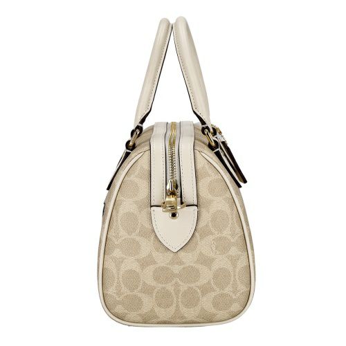 コーチ アウトレット ハンドバッグ レディース ローアン サッチェル バッグ・シグネチャー キャンバス ホワイト COACH OUTLET CV961 IMXDM サンド/チョーク