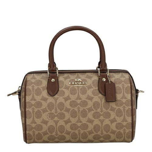 コーチ アウトレット ハンドバッグ レディース ローアン サッチェル バッグ・シグネチャー キャンバス ブラウン COACH OUTLET CV961 IMXHE タン/ブラウン