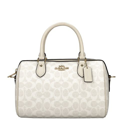 コーチ アウトレット ハンドバッグ レディース ローアン サッチェル バッグ・シグネチャー キャンバス ホワイト COACH OUTLET CV961 IMXU5 ホワイト/チョーク