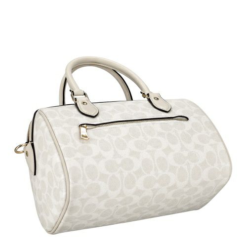 コーチ アウトレット ハンドバッグ レディース ローアン サッチェル バッグ・シグネチャー キャンバス ホワイト COACH OUTLET CV961 IMXU5 ホワイト/チョーク