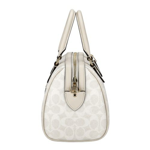 コーチ アウトレット ハンドバッグ レディース ローアン サッチェル バッグ・シグネチャー キャンバス ホワイト COACH OUTLET CV961 IMXU5 ホワイト/チョーク